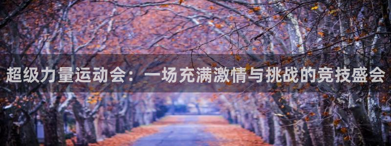 一竞技官网下载开户：超级力量运动会：一场充满激情与挑战的竞技